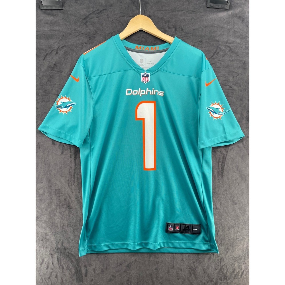 Nike Miami Dolphins Tua Tagovailoa Jersey Mens Medium Aqua Teal NFL Dri-FIT 1